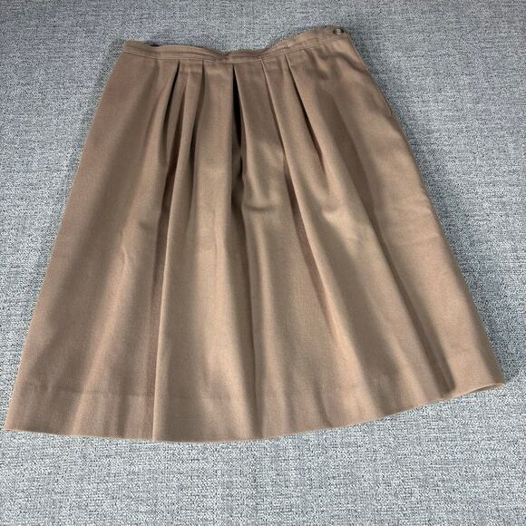 Pendleton Dresses & Skirts - Pendleton Wool Skirt Pleated Tan USA Virgin Wool Size 14